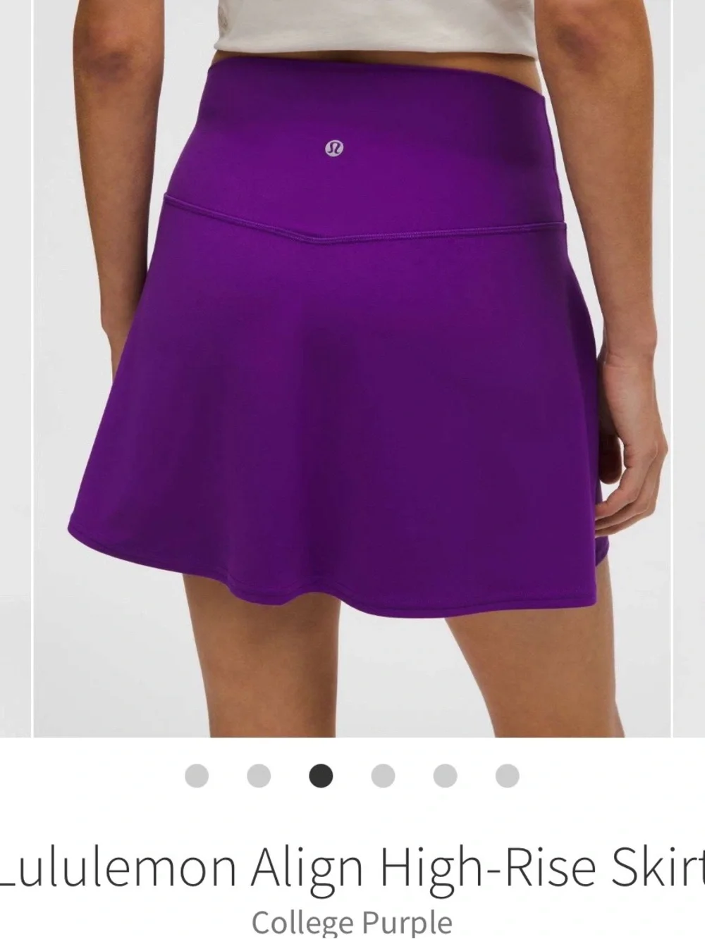 NWT Lululemon Align High Rise Skirt Skort In College Purple Size 0 - Picture 8 of 8